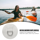 Stainless Steel Kayak D Ring Patch for PVC Inflatable Boat Canoe (White)
