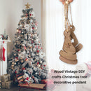 3pcs DIY Christmas Wooden Hanging Ornaments Nordic Style Window Decorations
