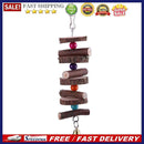 Wood String Bell Toys for Pet Bird Parrots Play Bite Hanging Cage Accessory