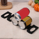 Bottle Stacking Mat, Foldable Silicone Fridge Can Stacker, Non-Slip (Black)