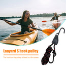 Adjustable Hanging Lanyard Tent Lamp Lifting Pulley Hook (1/4 inch Metal) Newly