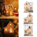 Fairy Lights Tree Hanging Christmas Wood House LED Light Lamp Xmas Ornament
