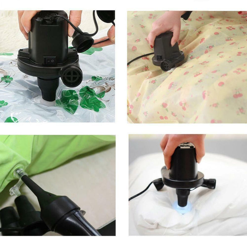 2 in 1 Electric Air Bed Pump Camping Paddling Pool Mains Inflator UK Plug  hot.