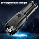 Portable ABS Flashlight Lamp with 1200mAh Built-In Battery Torch Lantern Light