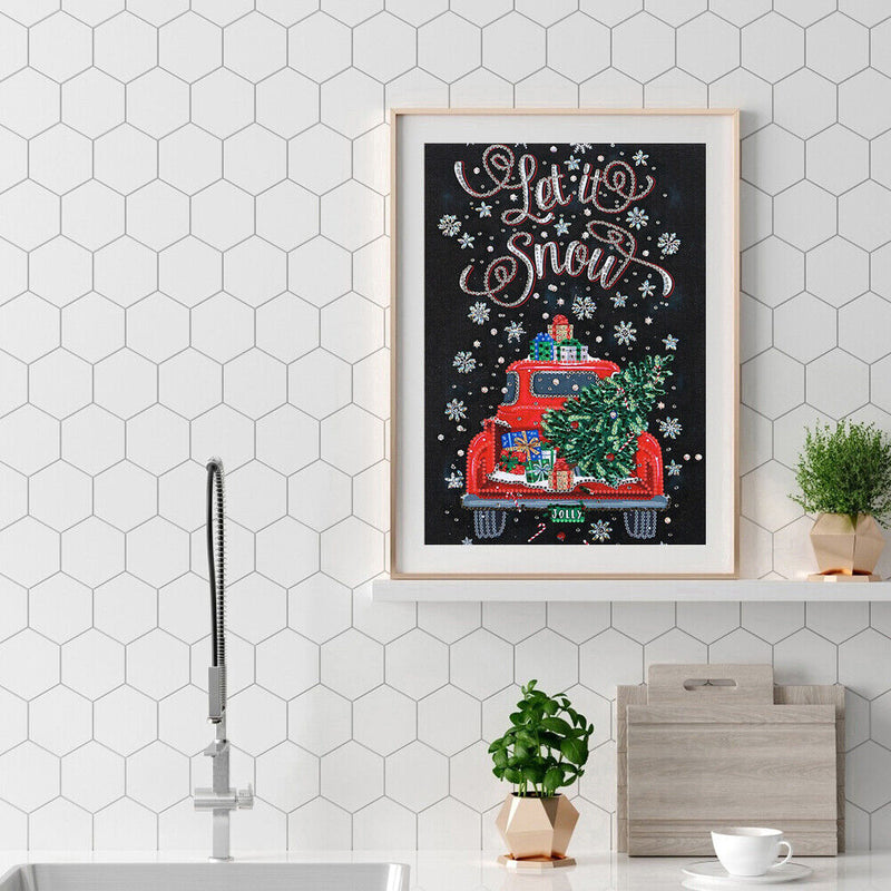 Special Shaped Christmas Tree Car 5D DIY Diamond Painting Part Drill Home Decor