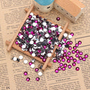 30g 6mm Crystal Rhinestone Acrylic Flat Back DIY Nail Sequins (Old Rose)