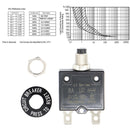 Manual Reset 125-250V AC 50V DC Push Button Thermal Circuit Breaker(8A)