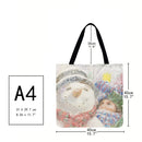 SoeHong Women's Snowman and Child Shopping Bag, Printed, Large Capacity,