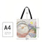 SoeHong Women's Snowman and Child Shopping Bag, Printed, Large Capacity,