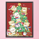 Full Embroidery Cross Stitch Set Needlework Kit 11CT Christmas Trees Artwork