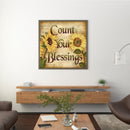 Full Cross Stitch Letters Sunflower DIY Embroidery Cotton Thread Home Decor Art