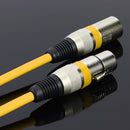 5.9ft DMX Stage DJ Cable  XLR 3Pin Male to Female Connector Wire (Yellow) Newly