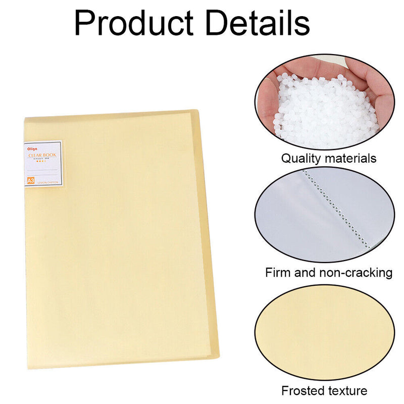 A3 30 Pages Diamond Painting Waterproof Photo Album Book Covers (Yellow) Newly