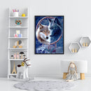 Full Embroidery Wolf 3-Strand 11CT Printed Cross Stitch Cotton DIY Kit for Home