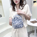 Retro Fashion Flower Backpacks Nylon Female Girl Small School Bookbags Rucksack