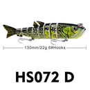 13cm 22g Plastic Lure 8-section Artificial Hard Bait Sea Fishing Tackle (D)