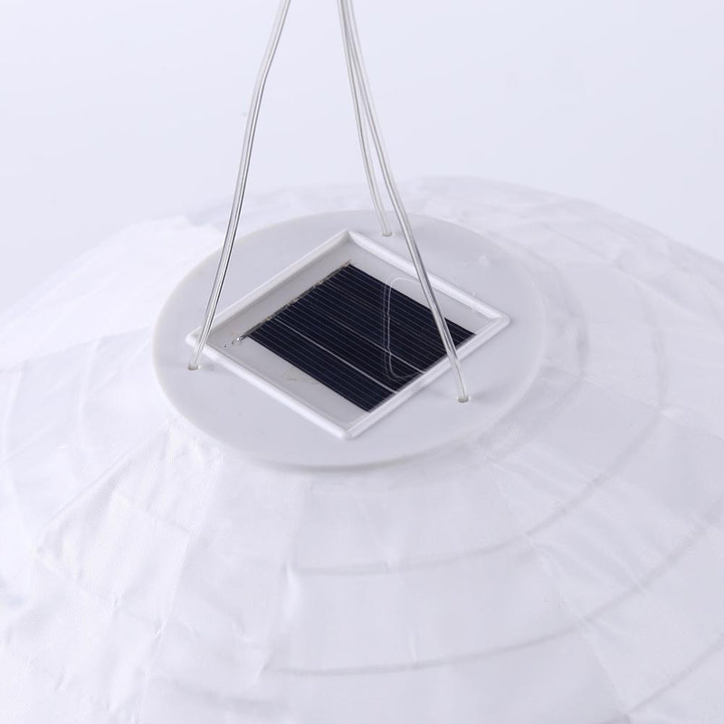 LED Round Solar Decorative Lantern Hanging Garden Yard Lighting (White)