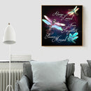 5D DIY Diamond Dragonfly Full Round Drill Mosaic Art Picture of Rhinestone Newly