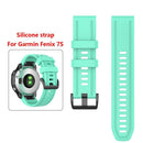 20mm Silicone Watch Band for Garmin Fenix 7S Bracelet Strap (Lake Blue)