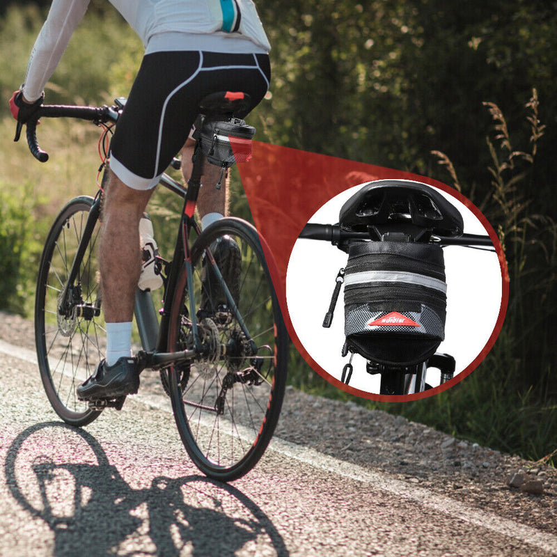 Bike Storage Saddle Pouch Reflective Cycling Bicycle Seat Tail Rear Bags