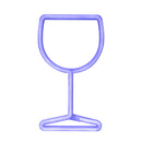 LED Neon Light Wine Glass Night Light USB Christmas Kids Room Decor (Blue) Newly