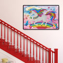 5D Special Shaped Diamond Painting Kit Rhinestone DIY Rainbow Horn Horse Newly