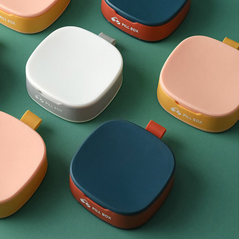 Pills Storage Case 7-Day Pills Grids Box Weekly Medicine Dispenser (Blue)