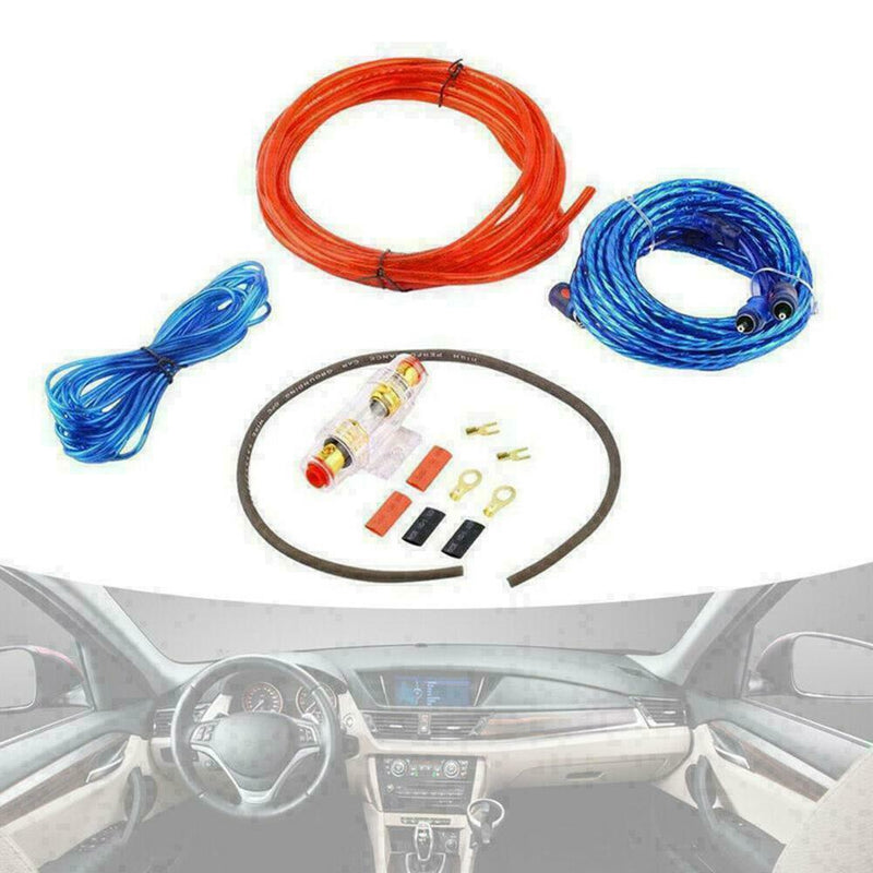 8GA Car Amplifier Install Wiring Kit Audio Subwoofer RCA Z8P2 Power x AMP F1B8