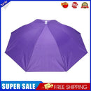 Anti-Rain Elastic Band Head Umbrella Hat Outdoor Sunscreen Tool(Purple)