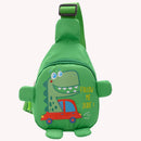 Kids Chest Bag Cute Fanny Cartoon Baby Cross-body Money Pouch (Green Car)