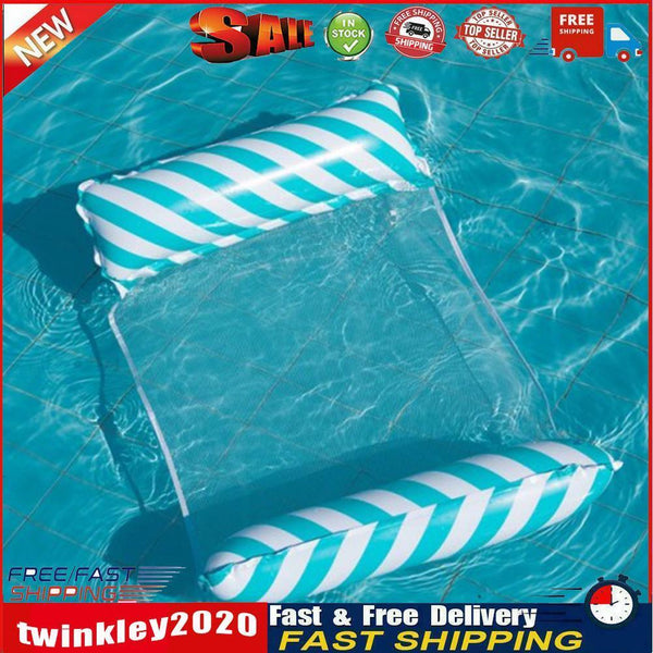 Floating Bed Inflatable Mattress Swimming Pool Beach Water Lounges (Blue) Newly