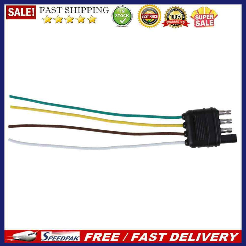 4 Pole Pin US Standard Truck Flat Wiring Harness Kit Side Only Trailer Plug