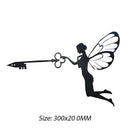 Iron Metal Fairy Silhouette Artwork for Wall Decor Garden Home Decor (A) Newly