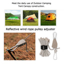 4mm 4m Rope Fastener Reflective Awning Wind Rope Fastener Adjustable for Outdoor