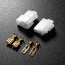 10 Sets Radio DC Power Connector Plug T-Type 2 Pin Male Female Wiring Adapt