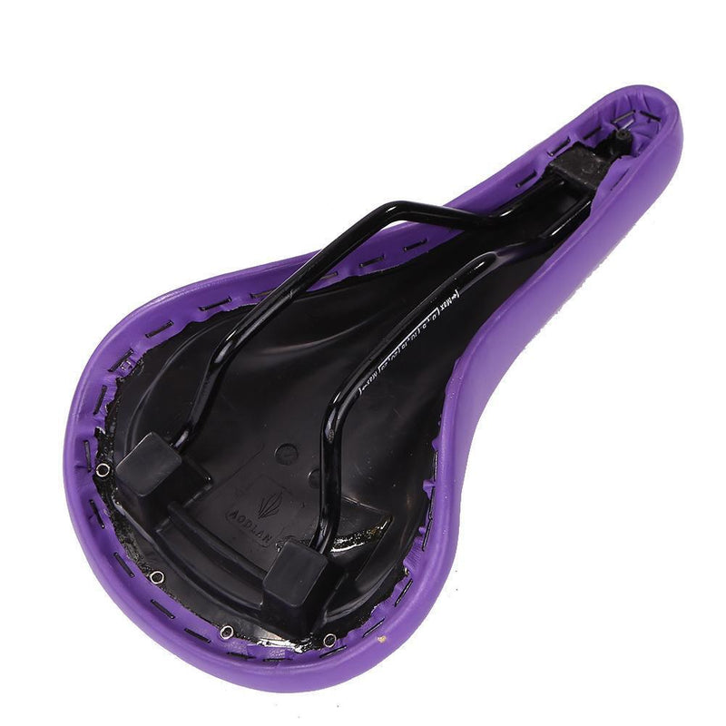 Bicycle Saddle Leather Soft Bike Seat Cover Mat MTB Bike Cushion (Purple)