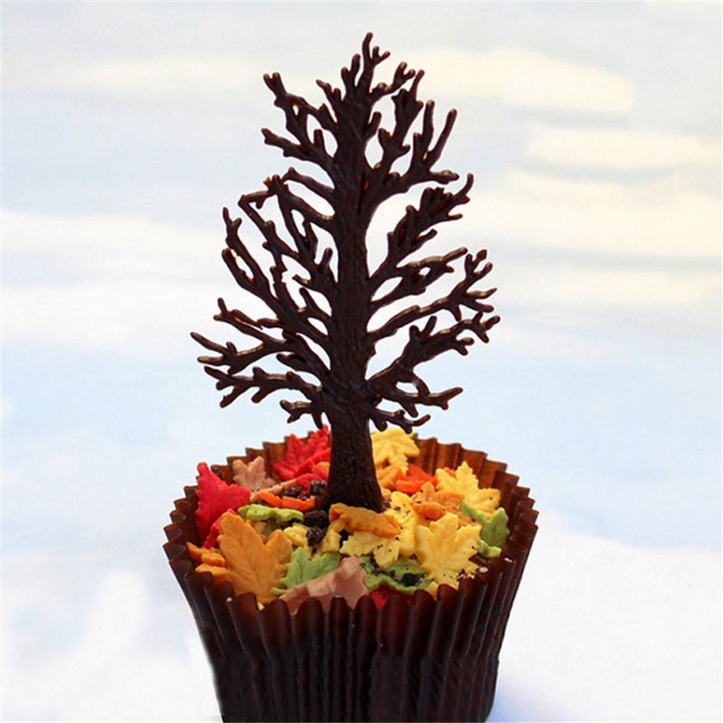 DIY Chocolate Leaves Tree Shape Silicone Fondant Mold Cake Decor Mould