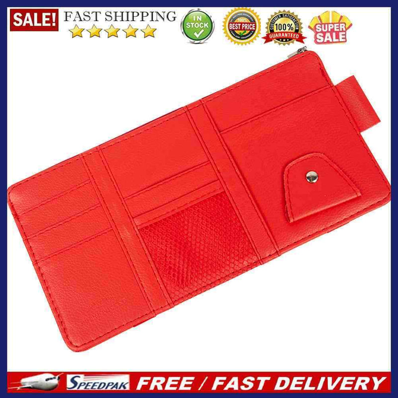 Car Card Organizer Large-capacity Multi-function Auto Sun Visor Storage Pouch