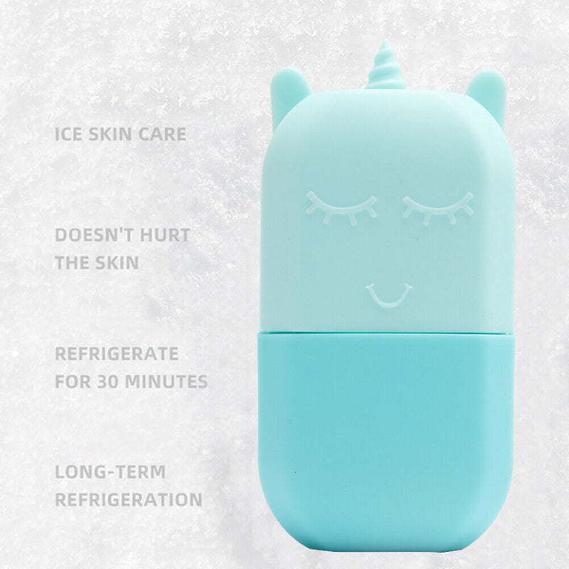 Skin Care Beauty Tool Silicone Ice Cube Massager Face Roller Mold (Blue) Newly