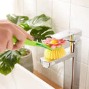 Long Handle Pot Brush Flower Dishwashing Cleaning Kitchen Brushing (Pink)