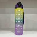 1L Sports Water Bottle with Marker Large Capacity Fitness Drink Cups (B) Newly