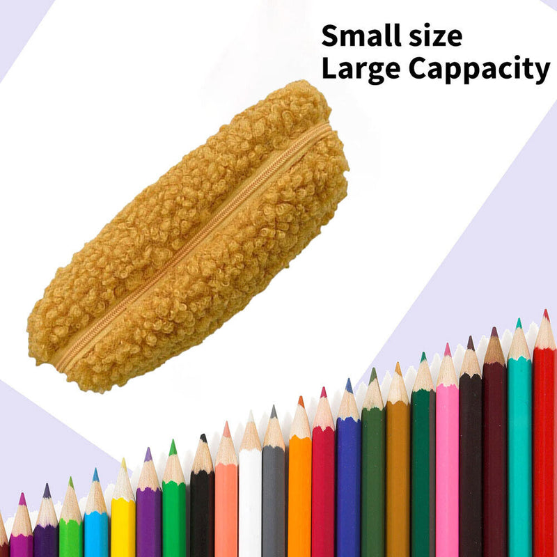 Stationery Storage Plush Pen Case Student School Pencil Cosmetic Organizer Ba