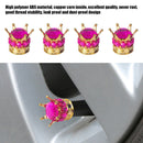 4x Car Rhinestone Wheel Tire Valve Caps Tyre Rim Stem Air Cover (Rose Red) Newly