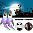 2 Pieces Halloween Windsocks with LED Light Halloween Decorations White.