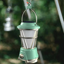 Solar Powered LED Camping Hanging Lanterns Waterproof Tent Lights (Black)