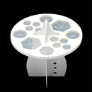 Acrylic Makeup Brush Drying Rack 14 Holes Detachable Brush Holder (White) Newly