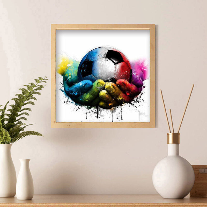 Diamond Painting Hand Hold Football Full Round Drill Picture of Rhinestone Kit