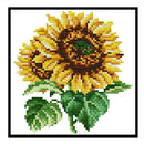 Flowers 14CT Stamped Cross Stitch Needlework Embroidery (H718 Sunflower)