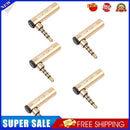 3.5mm Male to Female 90 Degree Right Angled Adapter Connector Plug(5pcs)