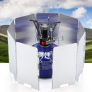 Outdoor Camping Windshield Picnic Cooking Gas Stove Windproof Screen 9 Plates